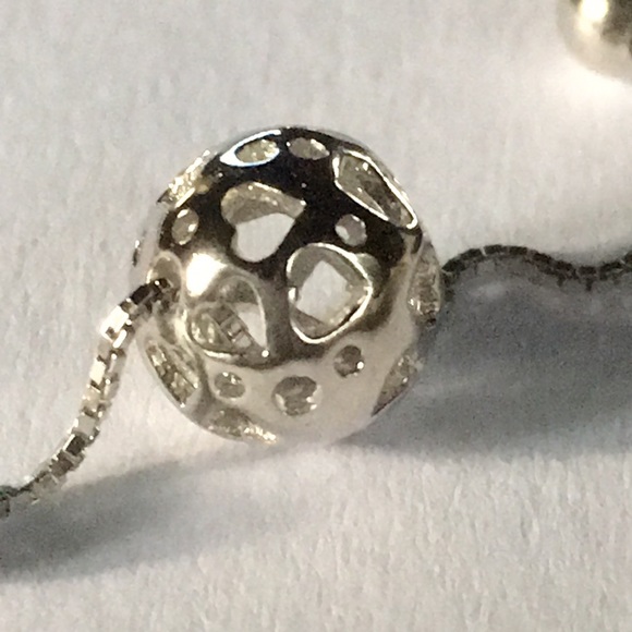 New! Sterling Silver Heart Anklet - Picture 7 of 8